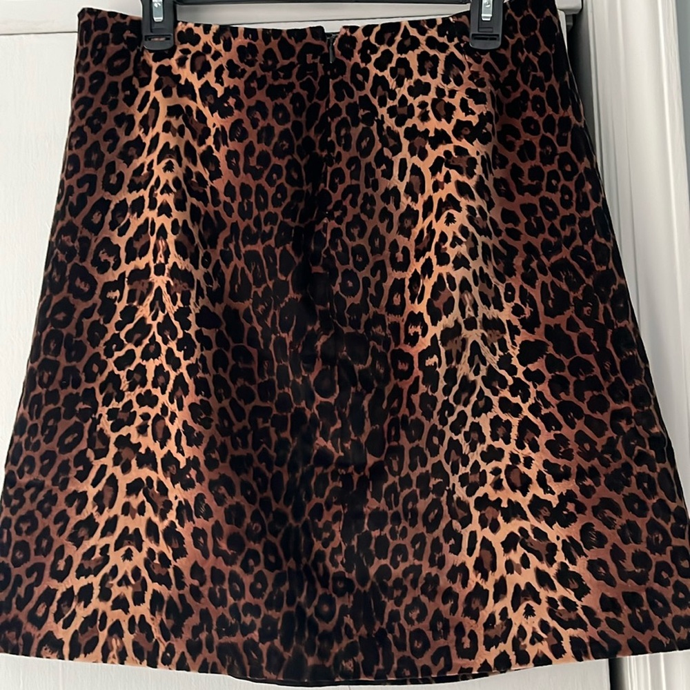 Diane Gilman leopard skirt. Velvet size 10